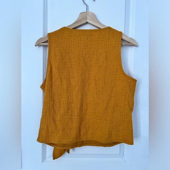 Madewell ochre faux wrap knit tank top - Picture 4 of 4